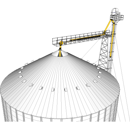 Grain silo chutes made in Hardox® steel