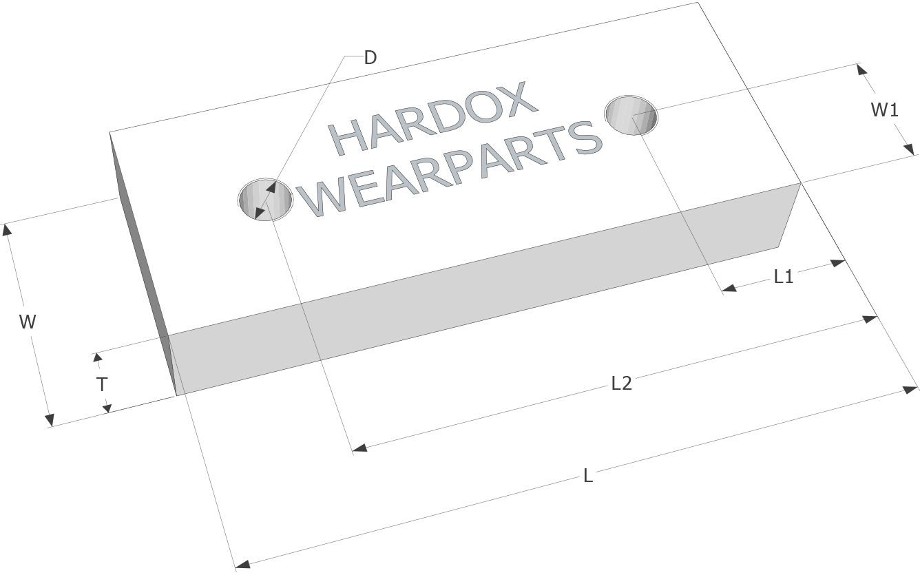 Shear blades for shredders in Hardox® steel