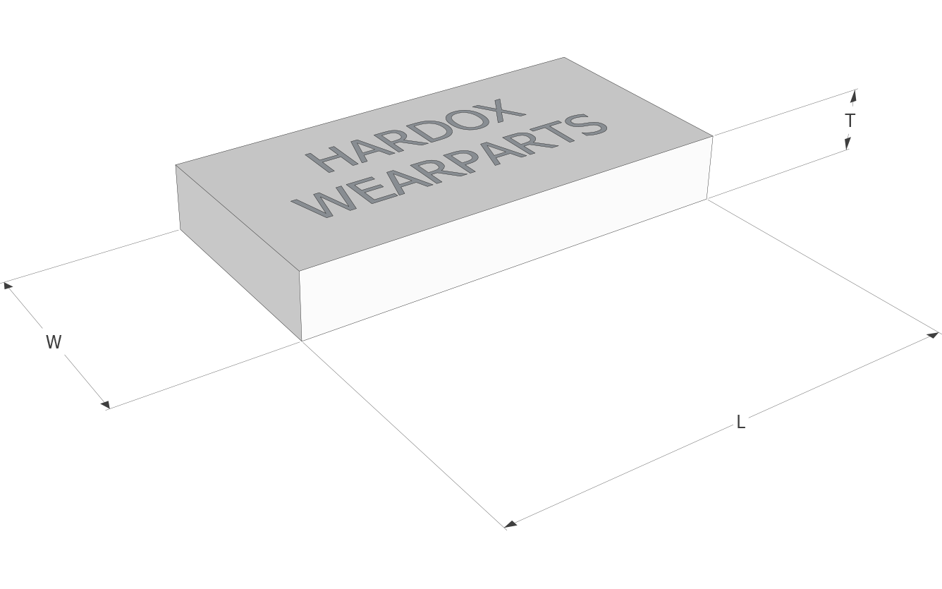 Wear pads in Hardox® steel